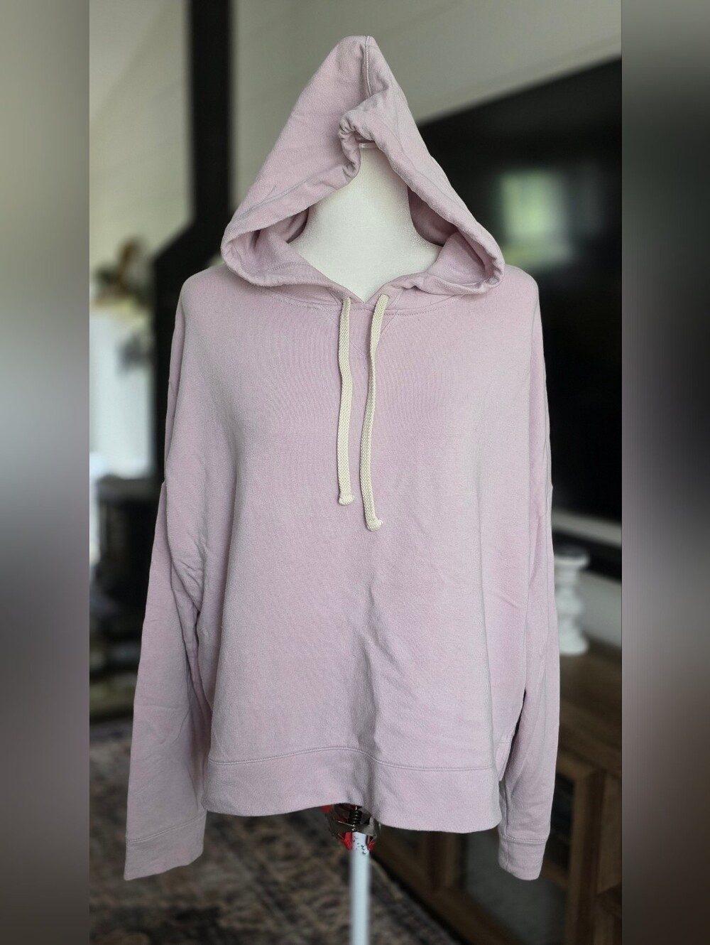 Madewell Boxy Cropped Hooded Sweatshirt